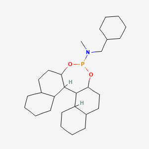 molecular formula C28H48NO2P B8071841 N-(cyclohexylmethyl)-N-methyl-12,14-dioxa-13-phosphapentacyclo[13.8.0.02,11.03,8.018,23]tricosan-13-amine 