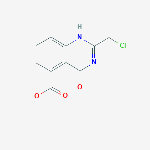 molecular formula C11H9ClN2O3 B8071906 methyl 2-(chloromethyl)-4-oxo-1H-quinazoline-5-carboxylate 