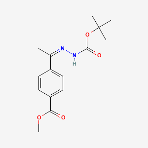 tert-Butyl 2-(1-(4-(ethoxycarbonyl)phenyl)ethylidene)hydrazinecarboxylate