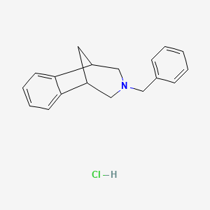 molecular formula C18H20ClN B8072029 3-Benzyl-2,3,4,5-tetrahydro-1H-1,5-methanobenzo[d]azepine hydrochloride 