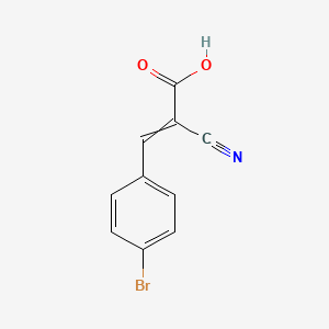 molecular formula C10H6BrNO2 B8072115 3-(4-Bromophenyl)-2-cyanoacrylic acid 