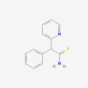 molecular formula C13H12N2S B080723 2-Phenyl-2-(2-pyridyl)thioacetamide CAS No. 10400-14-3