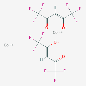 molecular formula C10H2Co2F12O4+2 B8072335 cobalt(2+);(Z)-1,1,1,5,5,5-hexafluoro-4-oxopent-2-en-2-olate 