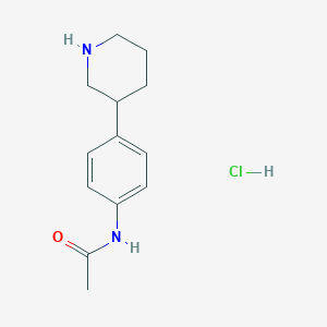 molecular formula C13H19ClN2O B8072469 N-(4-(Piperidin-3-yl)phenyl)acetamide hydrochloride 