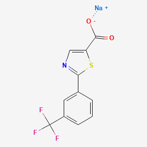 molecular formula C11H5F3NNaO2S B8072713 Sodium 2-(3-trifluoromethyl-phenyl)-thiazole-5-carboxylic acid 