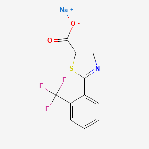 molecular formula C11H5F3NNaO2S B8072719 Sodium 2-(2-trifluoromethyl-phenyl)-thiazole-5-carboxylic acid 