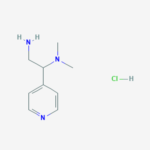 molecular formula C9H16ClN3 B8072730 N1,N1-Dimethyl-1-(4-pyridinyl)-1,2-ethanediamine hydrochloride 