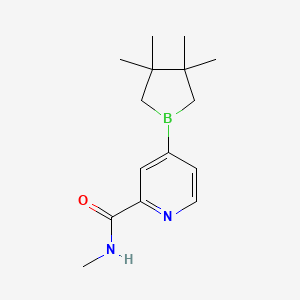 molecular formula C15H23BN2O B8072733 N-Methyl-4-(3,3,4,4-tetramethylborolan-1-yl)pyridine-2-carboxamide 