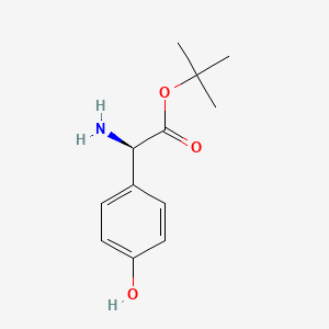 molecular formula C12H17NO3 B8073112 R-4-Hydroxyphenylglycine tert. Butyl ester 