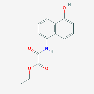 molecular formula C14H13NO4 B8073647 Ethyl 2-[(5-hydroxynaphthalen-1-yl)amino]-2-oxoacetate 