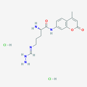 molecular formula C16H23Cl2N5O3 B8073748 L-Arginine 7-amido-4-methylcoumarin dihydrochloride 