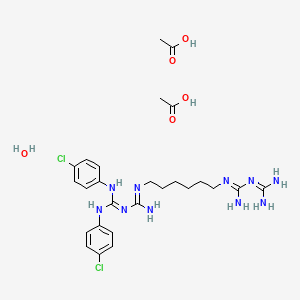 molecular formula C26H40Cl2N10O5 B8073793 Chlorhexidine diacetate hydrate 