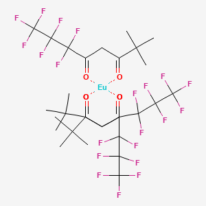 molecular formula C30H33EuF21O6 B8073815 Europium;6,6,7,7,8,8,8-heptafluoro-2,2-dimethyloctane-3,5-dione 