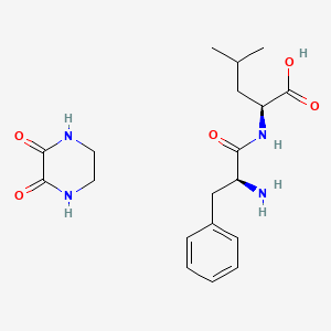 molecular formula C19H28N4O5 B8074027 Phe-Leu; piperazine-2,3-dione 