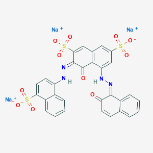 molecular formula C30H17N4Na3O11S3 B8074041 trisodium;(3E)-4-oxo-5-[(2Z)-2-(2-oxonaphthalen-1-ylidene)hydrazinyl]-3-[(4-sulfonatonaphthalen-1-yl)hydrazinylidene]naphthalene-2,7-disulfonate 