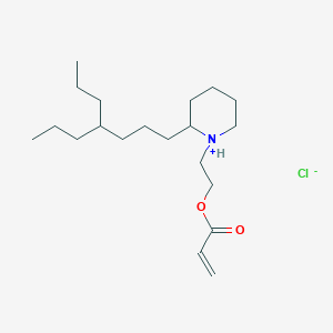 molecular formula C20H38ClNO2 B8074263 2-[2-(4-Propylheptyl)piperidin-1-ium-1-yl]ethyl prop-2-enoate;chloride 
