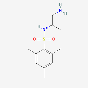 molecular formula C12H20N2O2S B8074289 N-[(1S)-2-Amino-1-methylethyl]-2,4,6-trimethylbenzenesulfonamide 