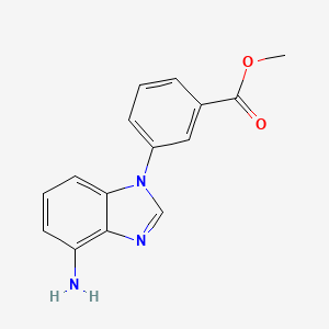 molecular formula C15H13N3O2 B8074295 Methyl 3-(4-aminobenzimidazol-1-yl)benzoate 