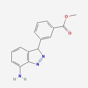 molecular formula C15H13N3O2 B8074306 methyl 3-(7-amino-3H-indazol-3-yl)benzoate 
