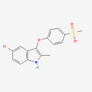 5-bromo-2-methyl-3-(4-methylsulfonylphenoxy)-1H-indole