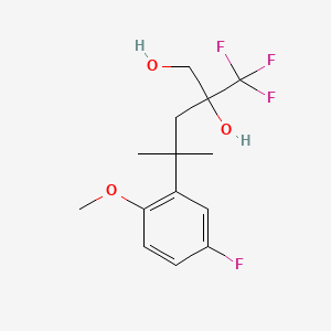 2-Hydroxy-4-(5-fluoro-2-methoxyphenyl)-4-methyl-2-trifluoromethyl-pentanol