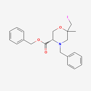 benzyl (3S)-4-benzyl-6-(iodomethyl)-6-methylmorpholine-3-carboxylate