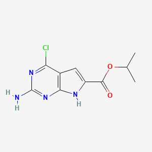 isopropyl 2-amino-4-chloro-7H-pyrrolo[2,3-d]pyrimidine-6-carboxylate