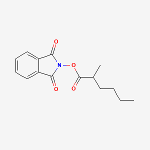 molecular formula C15H17NO4 B8074464 1,3-Dioxoisoindolin-2-yl 2-methylhexanoate 