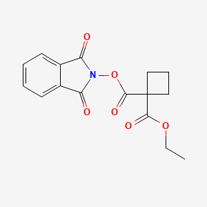 molecular formula C16H15NO6 B8074473 1-(1,3-Dioxoisoindolin-2-YL) 1-ethyl cyclobutane-1,1-dicarboxylate 