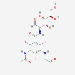 molecular formula C18H22I3N3O8 B8074716 D-Glucose, 2-[[3-(acetylamino)-5-(acetylmethylamino)-2,4,6-triiodobenzoyl]amino]-2-deoxy- 