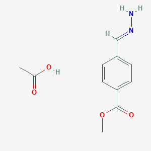 molecular formula C11H14N2O4 B8074862 acetic acid;methyl 4-[(E)-hydrazinylidenemethyl]benzoate 