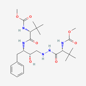 molecular formula C26H43N5O7 B8075005 methyl N-[(2R)-1-[2-[(2S,3S)-2-hydroxy-3-[[(2R)-2-(methoxycarbonylamino)-3,3-dimethylbutanoyl]amino]-4-phenylbutyl]hydrazinyl]-3,3-dimethyl-1-oxobutan-2-yl]carbamate 