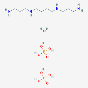 molecular formula C10H34N4O9P2 B8075077 Bis(phosphoric acid) spermine hydrate 