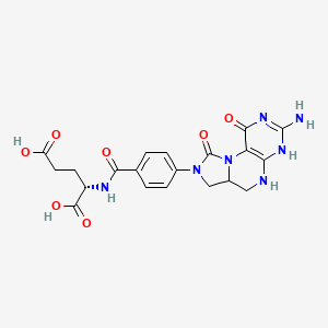 molecular formula C20H21N7O7 B8075217 (2S)-2-[[4-(3-amino-1,9-dioxo-5,6,6a,7-tetrahydro-4H-imidazo[1,5-f]pteridin-8-yl)benzoyl]amino]pentanedioic acid 