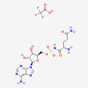molecular formula C17H23F3N8O10S B8075301 Gln-AMS TFA 