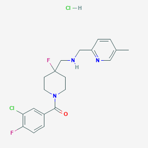 molecular formula C20H23Cl2F2N3O B8075350 Befiradol hydrochloride 