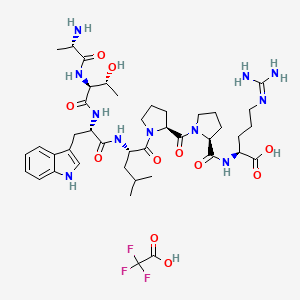 molecular formula C42H62F3N11O11 B8075415 ATWLPPR Peptide TFA 