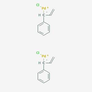 molecular formula C18H18Cl2Pd2 B8075559 chloropalladium(1+);prop-2-enylbenzene 