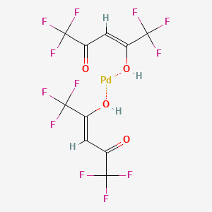 molecular formula C10H4F12O4Pd B8075674 Palladium(II) hexafluoroacetylacetonate 