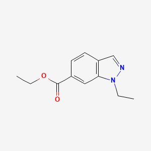 molecular formula C12H14N2O2 B8075875 Ethyl 1-ethyl-1H-indazole-6-carboxylate 