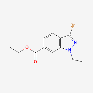 molecular formula C12H13BrN2O2 B8075882 Ethyl 3-bromo-1-ethyl-1H-indazole-6-carboxylate 