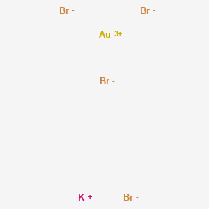 molecular formula AuBr4K B080759 Aurate(1-), tetrabromo-, potassium, (SP-4-1)- CAS No. 14323-32-1