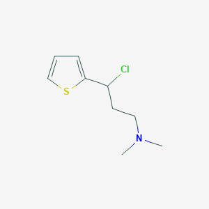 molecular formula C9H14ClNS B080760 3-Chloro-N,N-dimethyl-3-(thiophen-2-yl)propan-1-amine CAS No. 13636-00-5