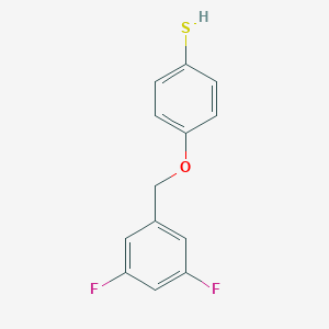 molecular formula C13H10F2OS B8076557 4-[(3,5-Difluorophenyl)methoxy]benzenethiol 