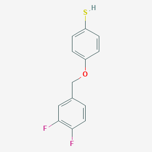 molecular formula C13H10F2OS B8076597 4-[(3,4-Difluorophenyl)methoxy]benzenethiol 