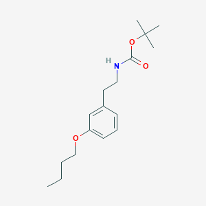 molecular formula C17H27NO3 B8076779 tert-Butyl 3-butoxyphenethylcarbamate 