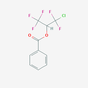 molecular formula C10H6ClF5O2 B080768 1-Chloro-1,1,3,3,3-pentafluoro-2-propanol benzoate CAS No. 10315-84-1