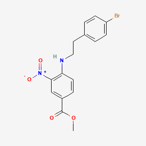 molecular formula C16H15BrN2O4 B8076953 Methyl 4-((4-bromophenethyl)amino)-3-nitrobenzoate 