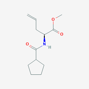 molecular formula C12H19NO3 B8076972 (S)-Methyl 2-(cyclopentanecarboxamido)pent-4-enoate CAS No. 2007916-33-6
