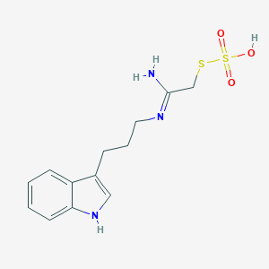 molecular formula C13H17N3O3S2 B080770 Methanethiol, N-(3-(3-indolyl)propyl)amidino-, hydrogen thiosulfate CAS No. 13514-27-7